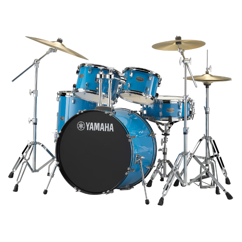 Yamaha Rydeen RDP2F5 Sky Blue Acoustic Drums 5Pc Drumset with Hardware GM2F53A image