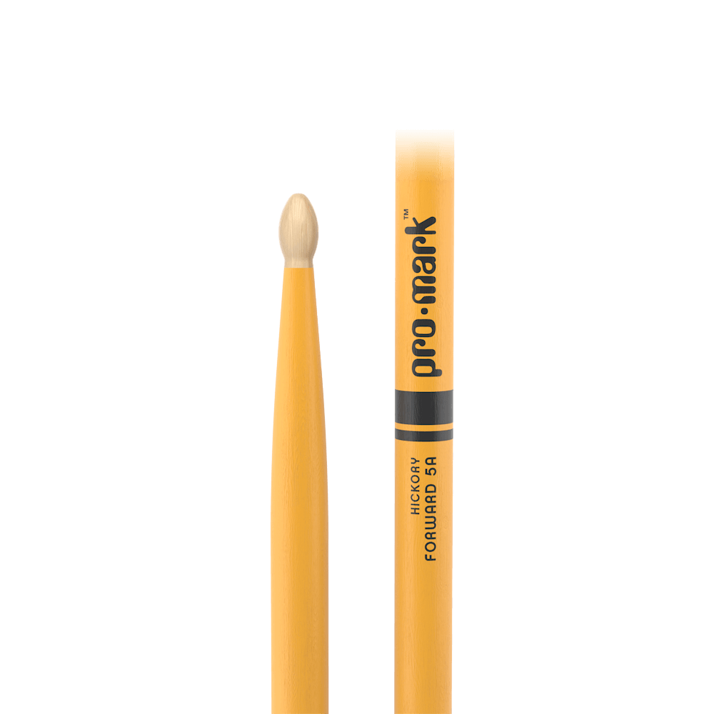 Promark 5A Yellow Wood Tip Classic Forward Drum Sticks image
