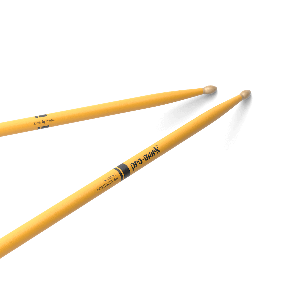 Promark 5A Yellow Wood Tip Classic Forward Drum Sticks image