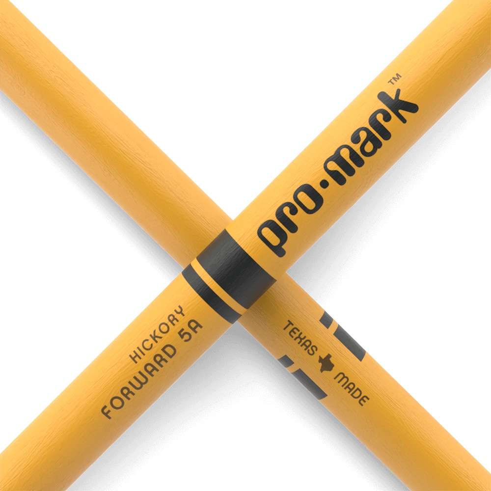 Promark 5A Yellow Wood Tip Classic Forward Drum Sticks image