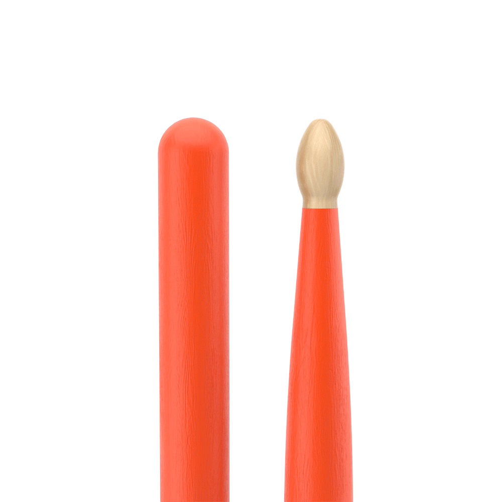 Promark 5A Orange Wood Tip Classic Forward Drum Sticks image