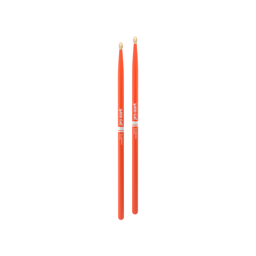 Promark 5A Orange Wood Tip Classic Forward Drum Sticks image