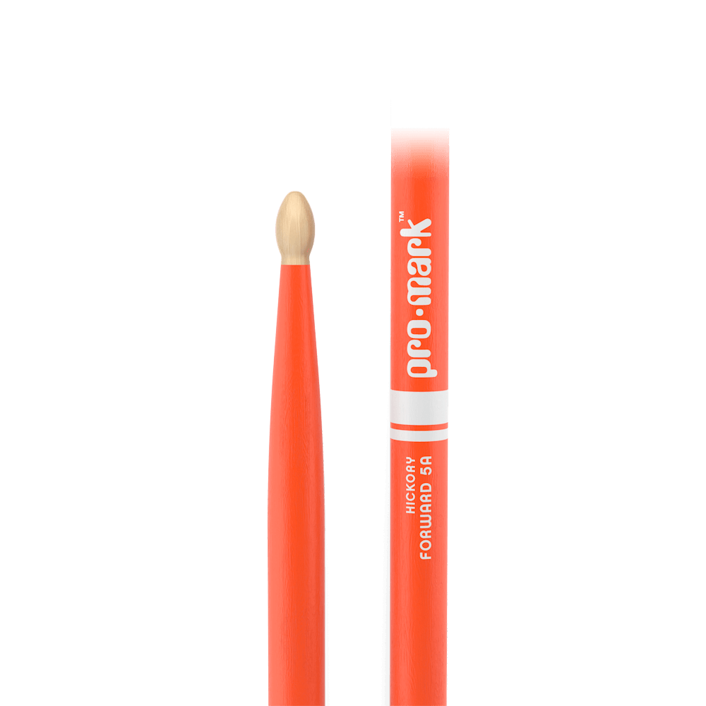 Promark 5A Orange Wood Tip Classic Forward Drum Sticks image