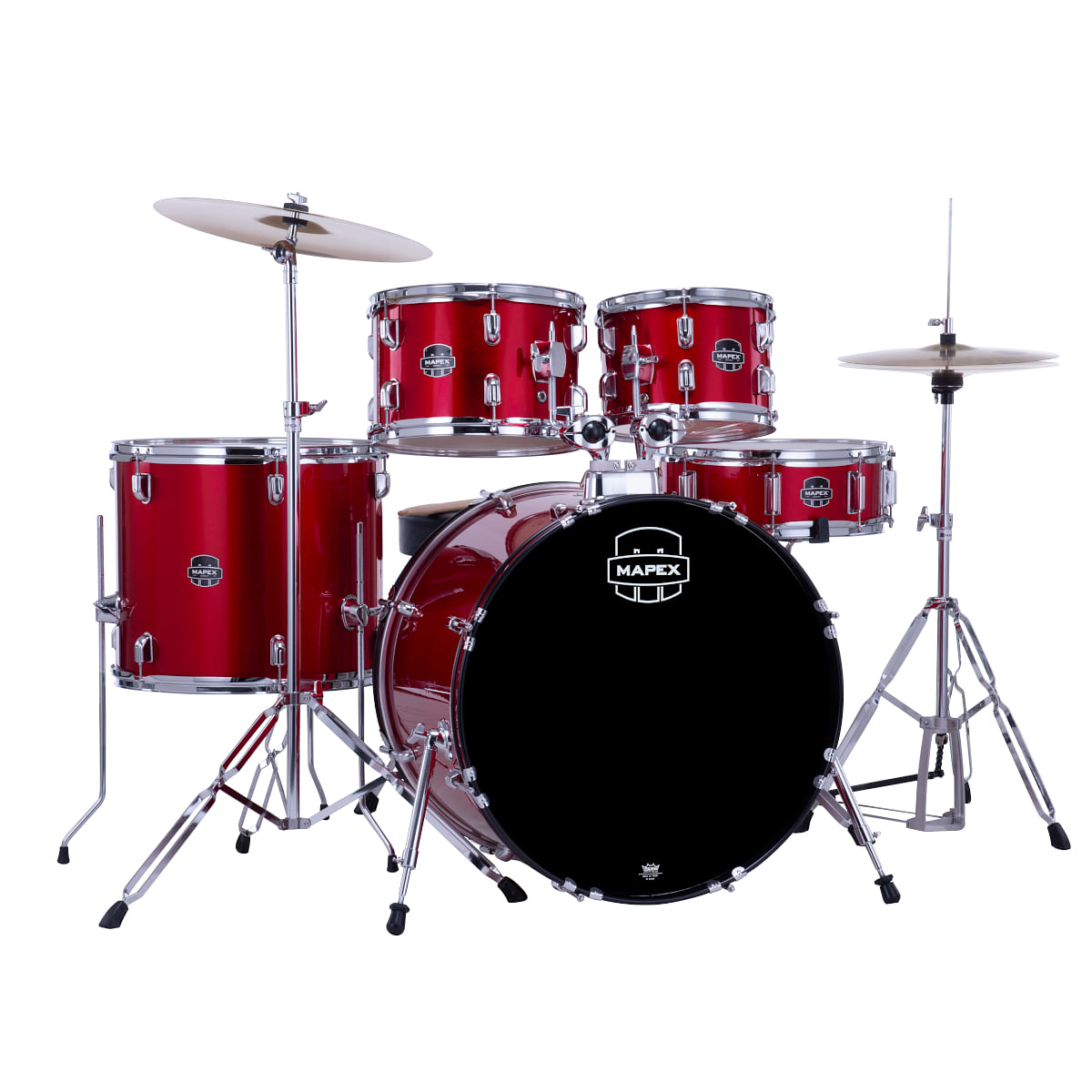 Mapex Comet CM5294FTCIR 5-Piece Rock Drum Kit with Hardware & Cymbals, Infra Red image
