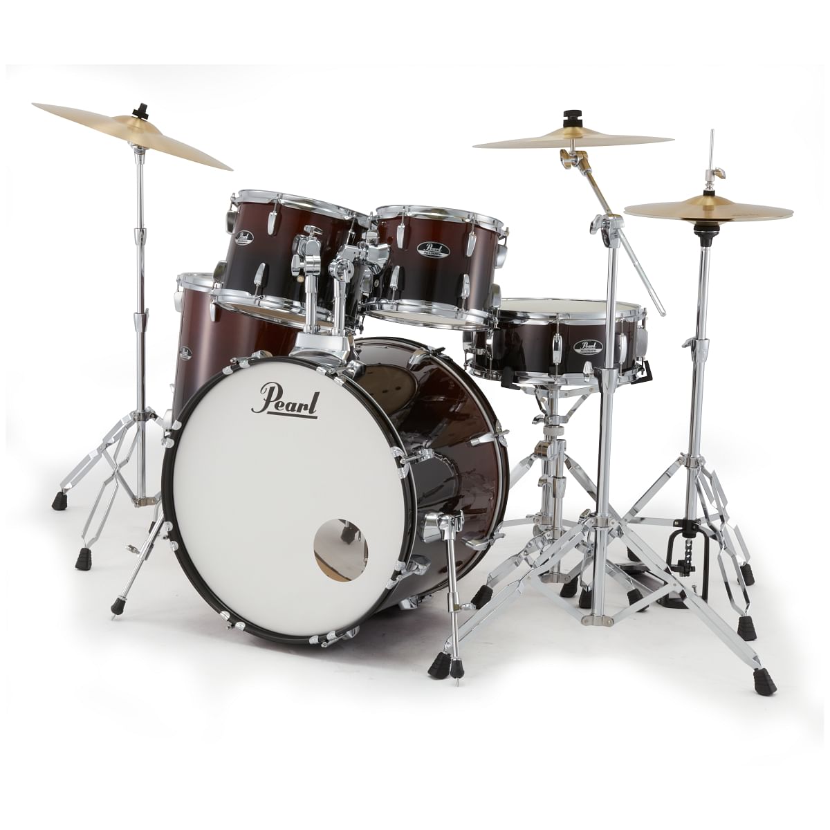 Pearl Roadshow Garnet Fade 5 Pcs Drum Set W/Stands & Cymbals image