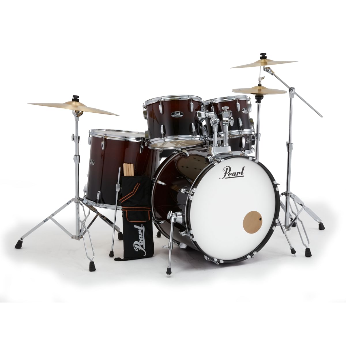 Pearl Roadshow Garnet Fade 5 Pcs Drum Set W/Stands & Cymbals image
