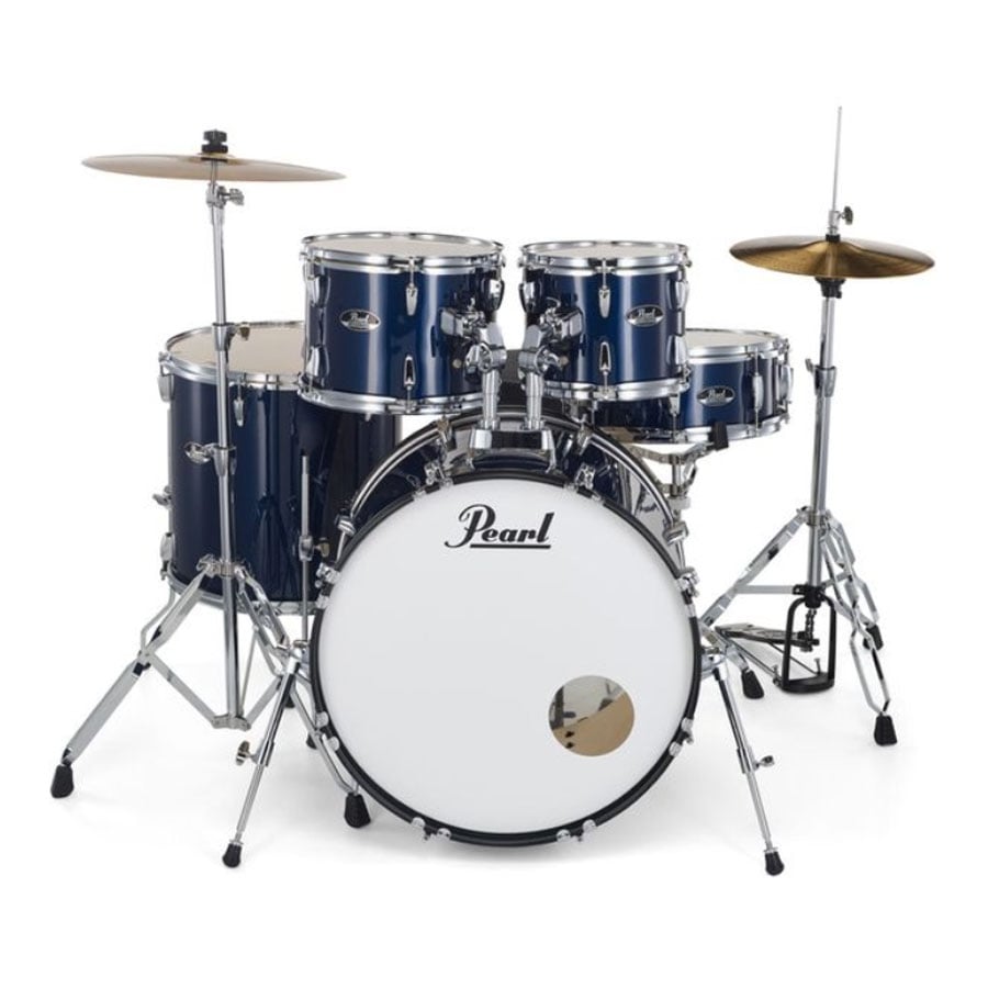 Pearl Roadshow Royal Blue Metallic 5 Pcs Drum Set W/Stands & Cymbals image