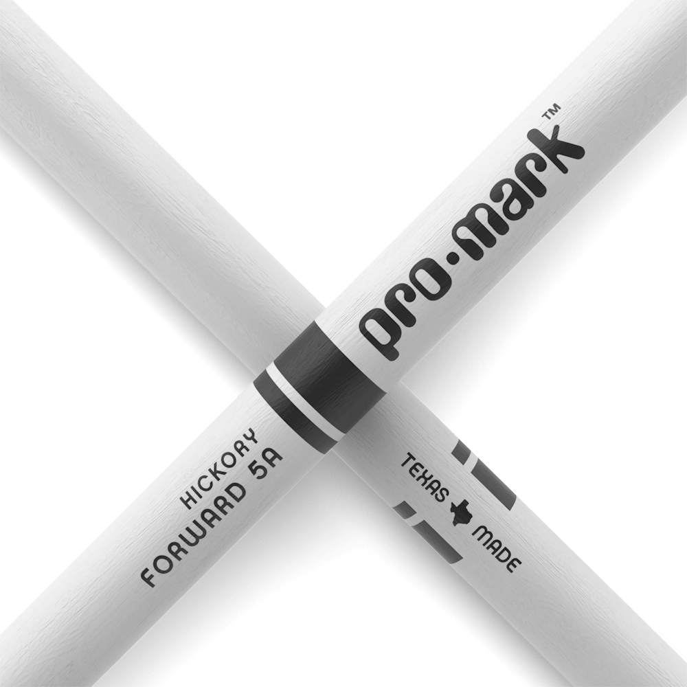 Promark 5A White Wood Tip Classic Forward Drum Sticks image