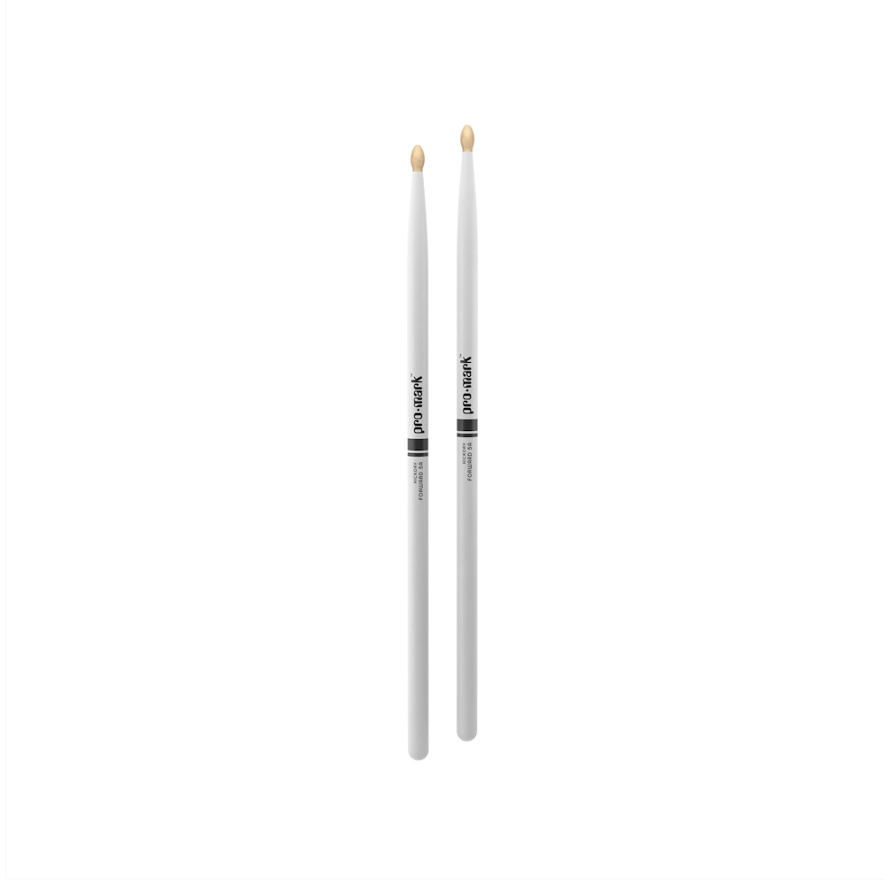 Promark 5A White Wood Tip Classic Forward Drum Sticks image