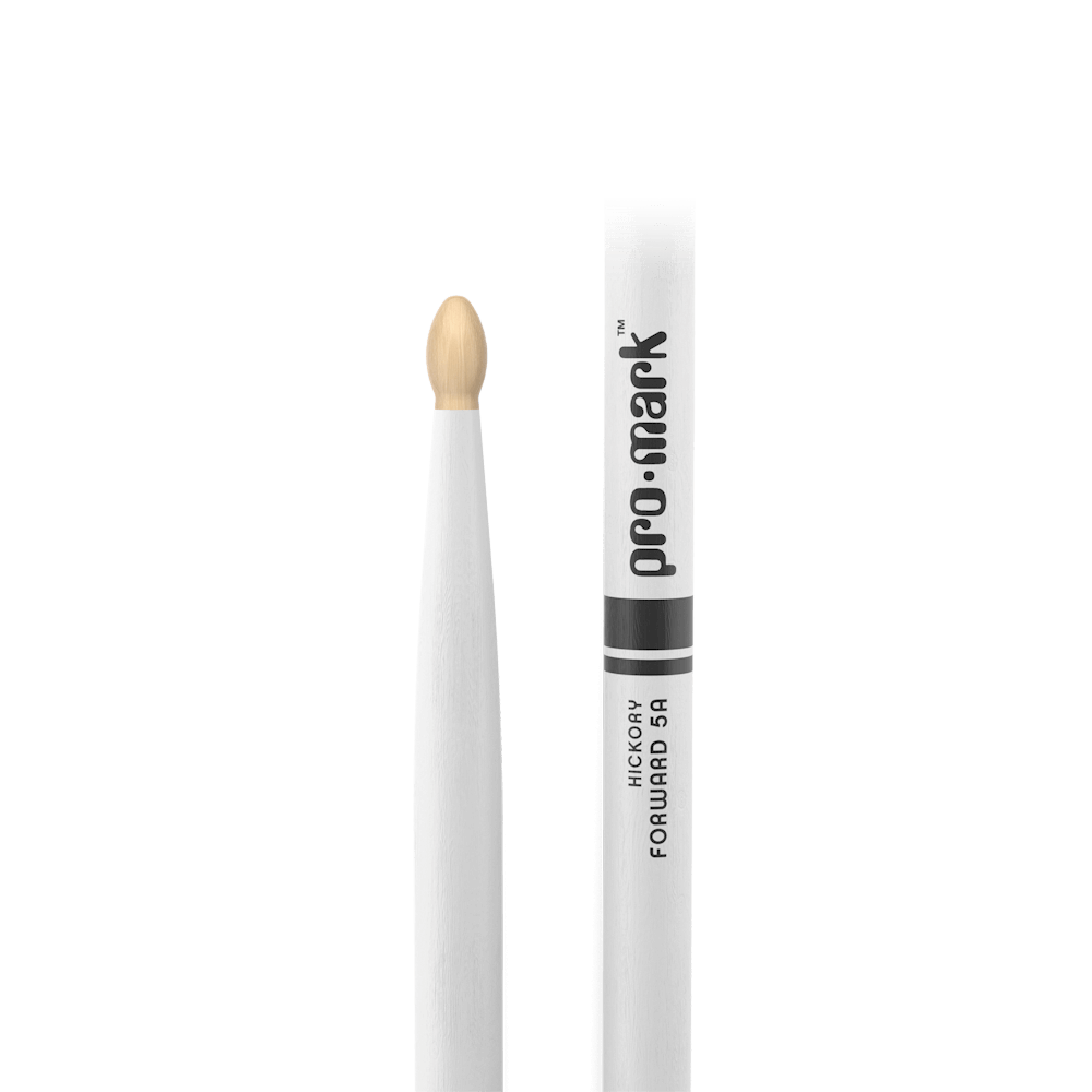 Promark 5A White Wood Tip Classic Forward Drum Sticks image