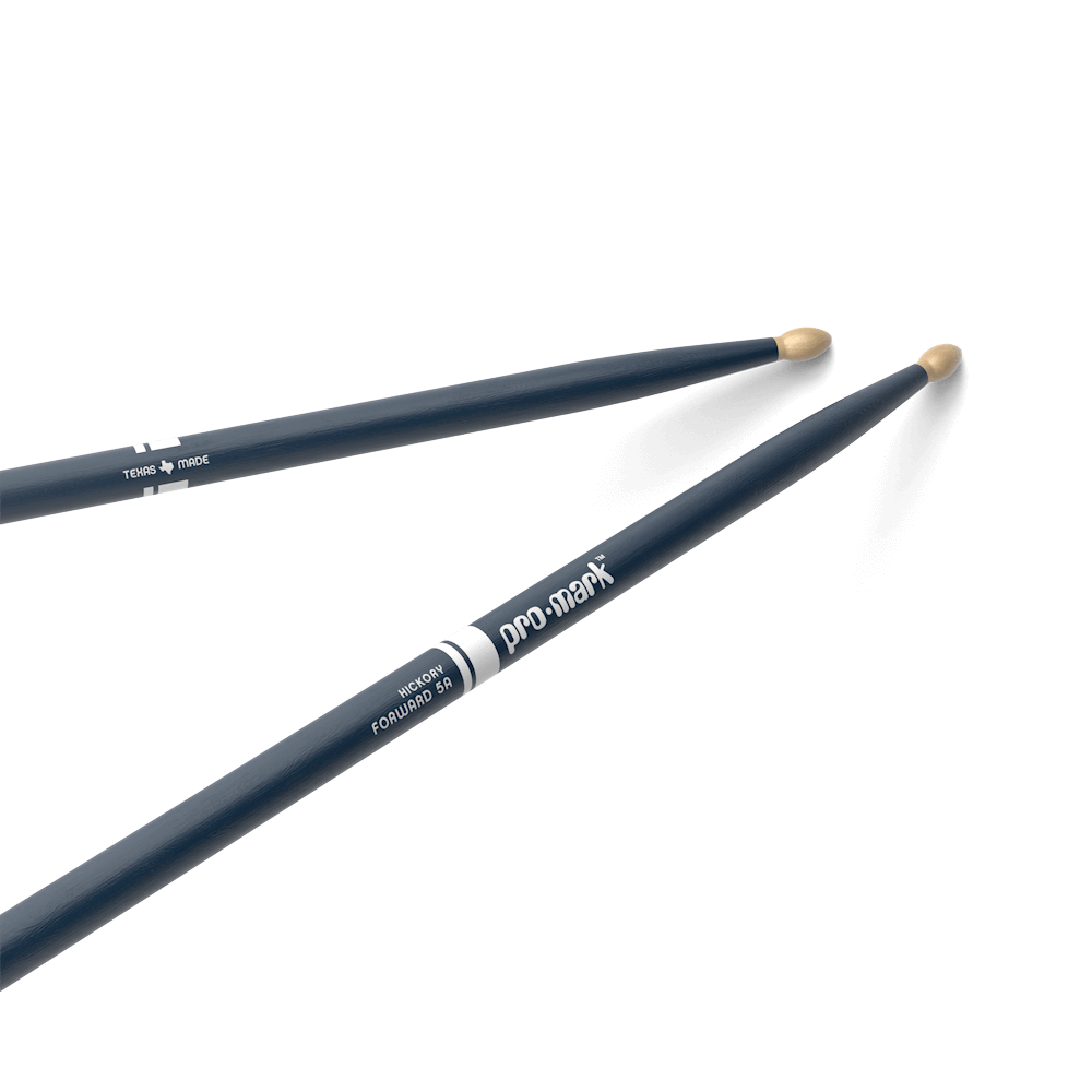 Promark 5A Blue Wood Tip Classic Forward Drum Sticks image