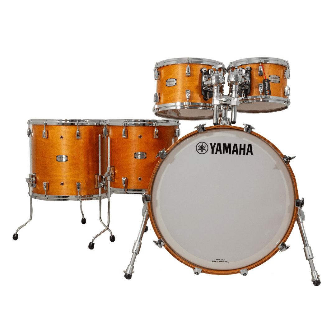 Yamaha Absolute Hybrid Maple 6-Piece Shell Pack with Tom Holders, Vintage Natural image