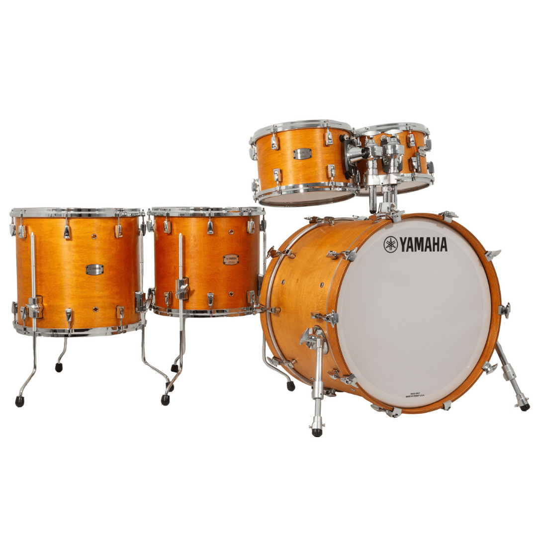 Yamaha Absolute Hybrid Maple 6-Piece Shell Pack with Tom Holders, Vintage Natural image