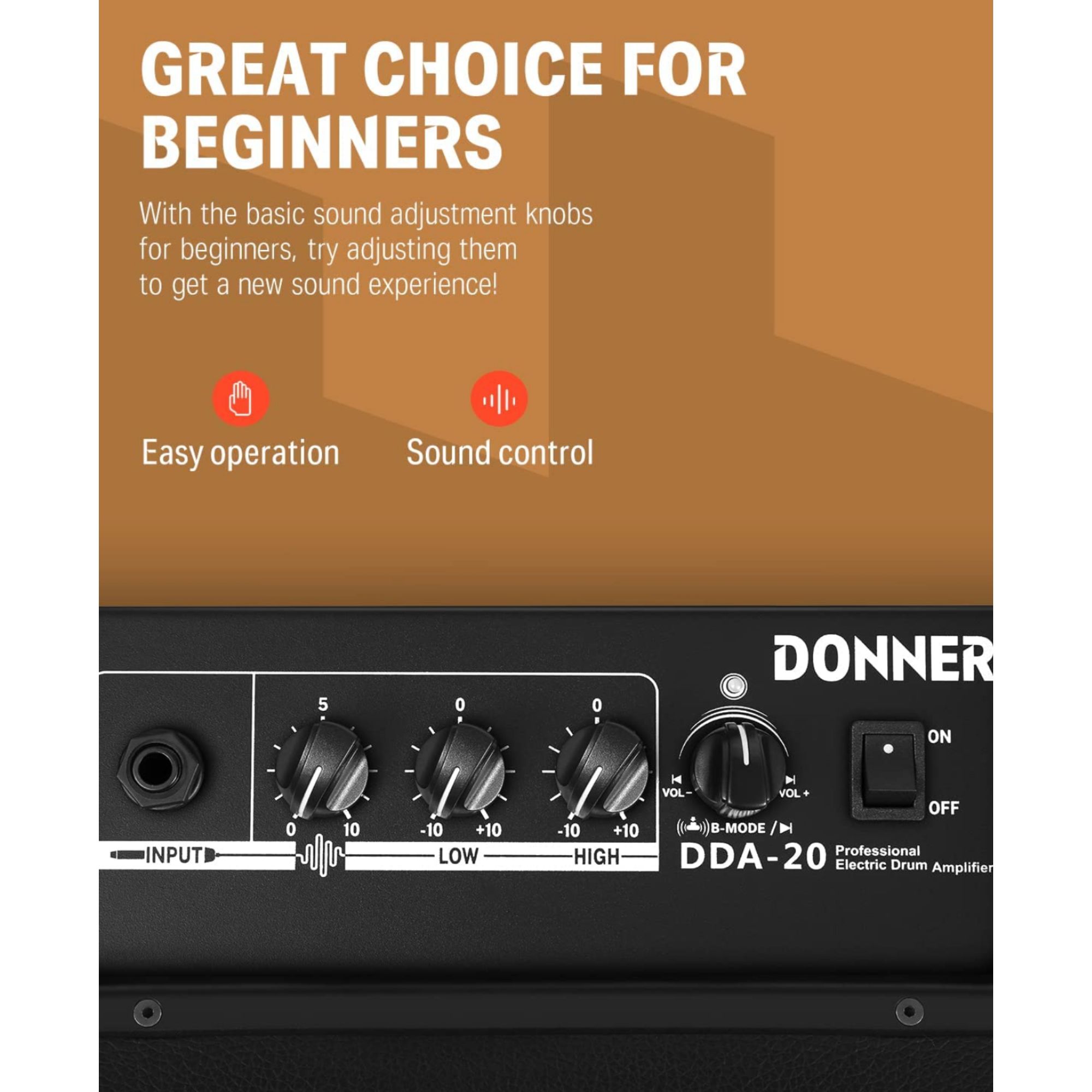 Donner DDA-20 20W Mini Electric Drum Amplifier image