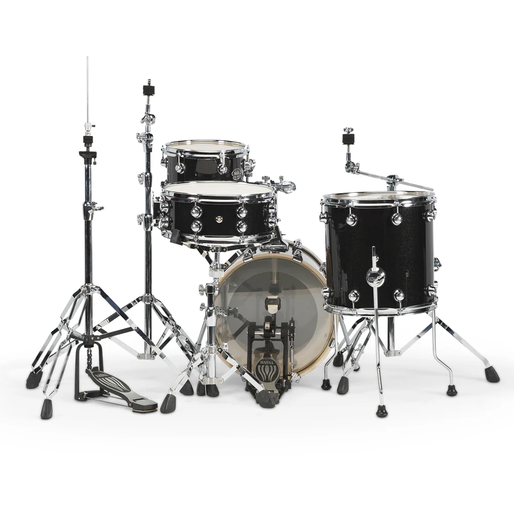 Natal Arcadia Birch Traditional Jazz 4-Piece Shell Pack in Black Sparkle image