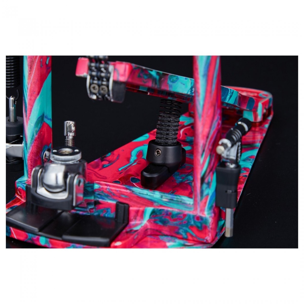Tama 50th Anniversary Iron Cobra 900 Power Glide Twin Pedal in Marble Coral Swirl image