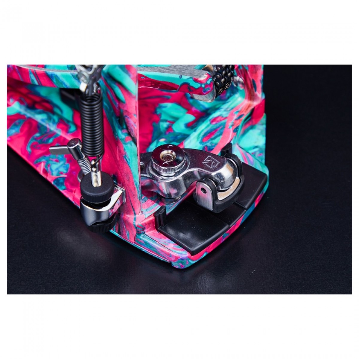 Tama 50th Anniversary Iron Cobra 900 Power Glide Twin Pedal in Marble Coral Swirl image