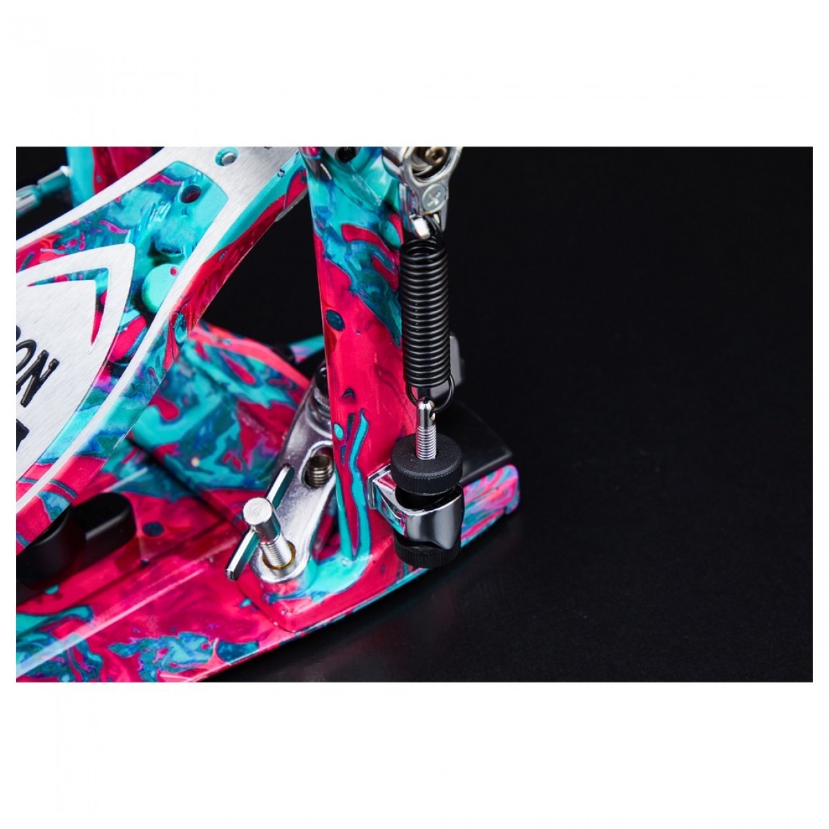 Tama 50th Anniversary Iron Cobra 900 Power Glide Twin Pedal in Marble Coral Swirl image